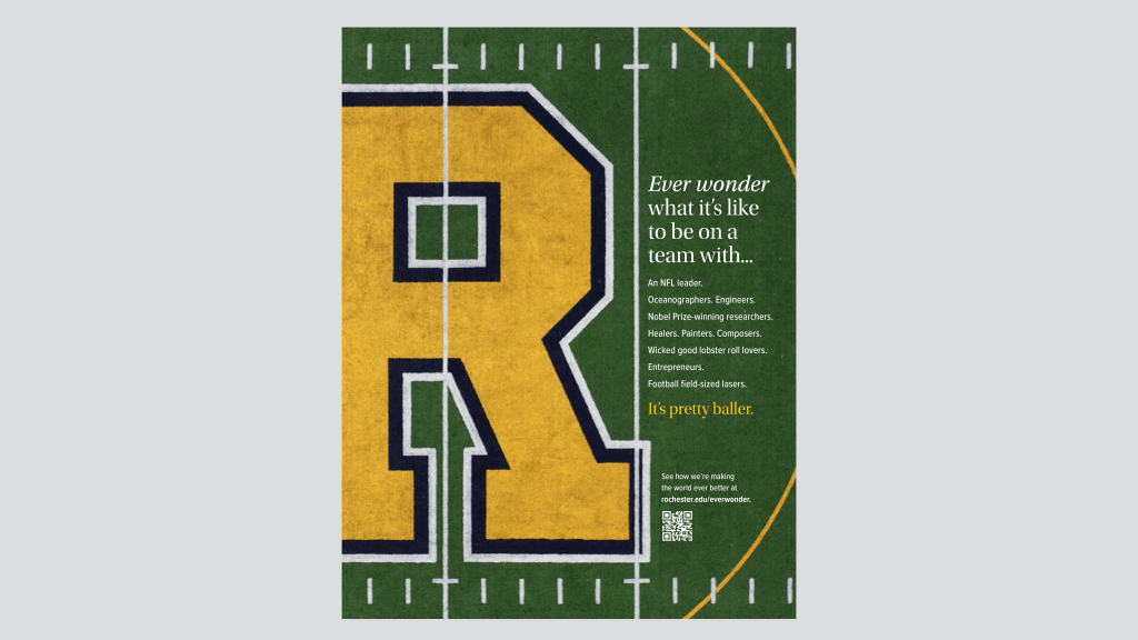 Concept development for a high-visibility print and digital campaign appearing in NFL yearbooks and extended across geofenced digital platforms.